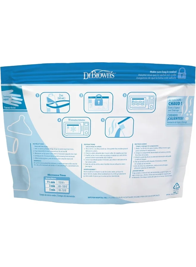 Dr. Brown’s Microwave Steam Sterilizer Bag  (5xReusable Bags)