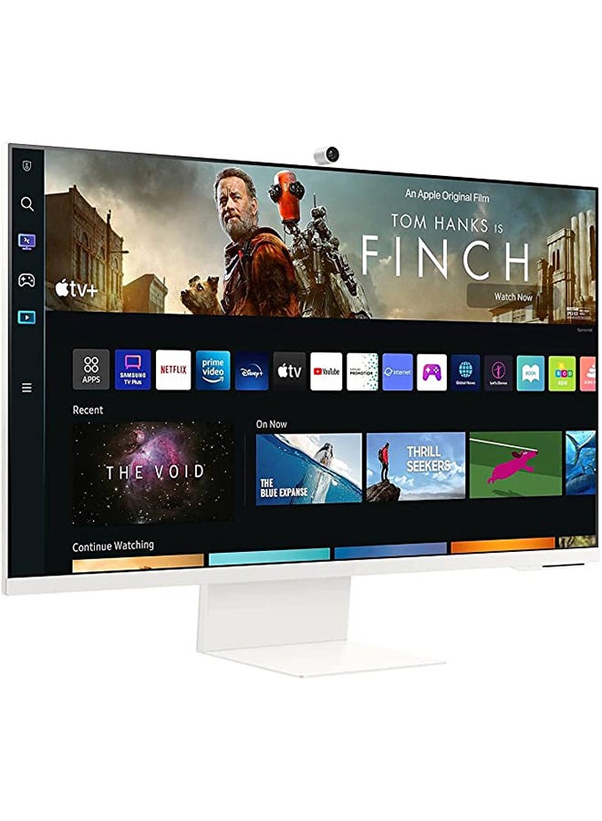 Samsung 32 inch M8 4K UHD Flat Monitor, With Smart TV Experience and Camera, Max 60Hz Refresh Rate, 4ms Gtg Response Time, 16:9 Aspect Ratio, HDR10, IoT Hub, USB-C, Micro HDMI, LS32BM801UMXUE White - Image 2