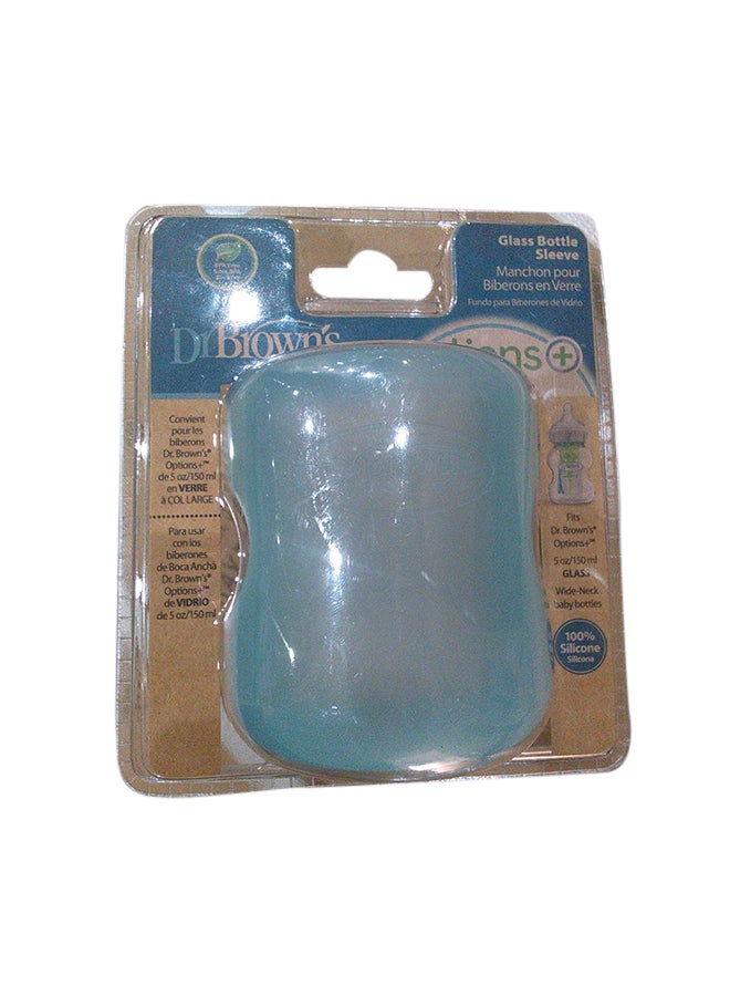 دكتور براونز حافظة للزجاجات الزجاجية ذات الفوهة العريضة، 5 أواقٍ/ 150 مل - لون أزرق - Image 1