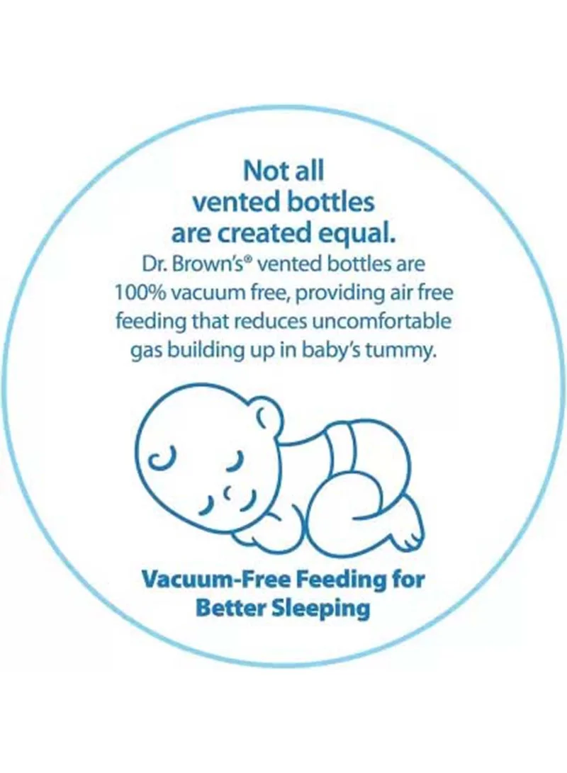 Dr. Brown’s Pack Of 2 Baby Level-3 Silicone Narrow Neck Anti-Colic Nipples, 6 Months +, Medium-Fast Flow, Fits Narrow Bottles
