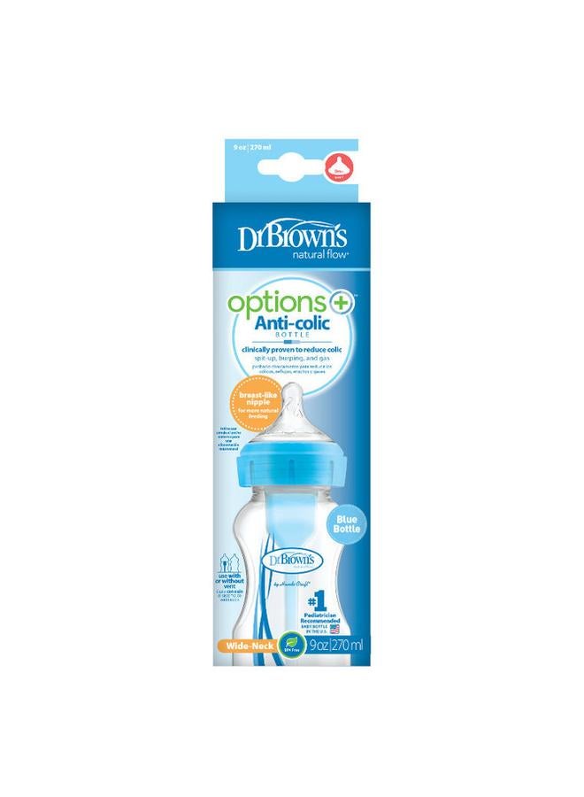 Dr. Brown’s 9 Oz/270 Ml Pp W-N Anti-Colic Options+ Bottle, Blue, 1-Pack - Packaging may vary - Image 3