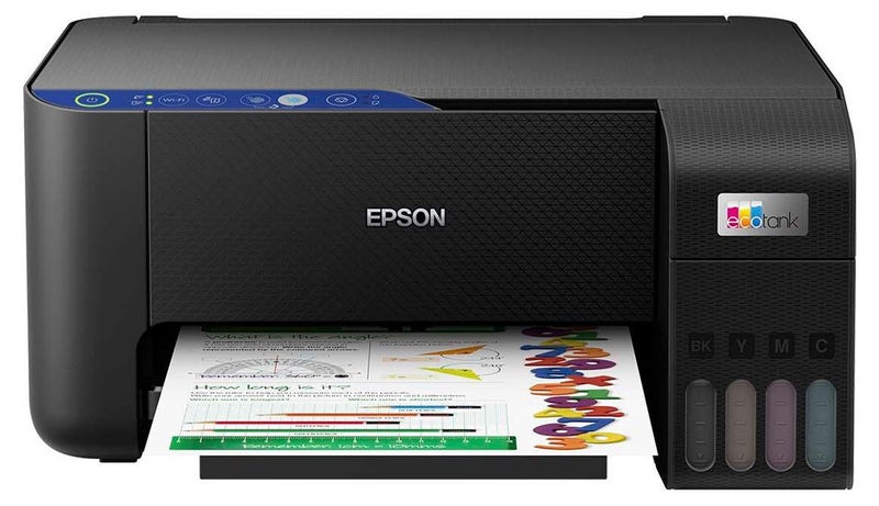 EPSON Ecotank L3251 Home Ink Tank Printer, A4 Color 3-in-1 Printer with Wi-Fi Direct, 5760 x 1440 DPI Resolution, 10 Pages/min Print Speed, USB/WiFi, 100 Sheets Paper Tray Capacity Black - Image 1