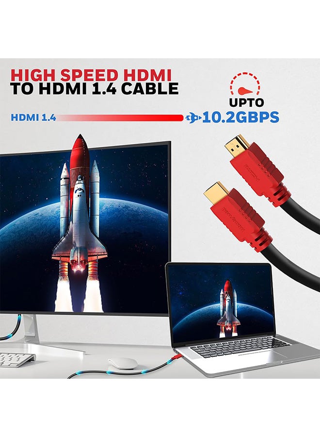 هوني ويل - كابل HDMI v1.4 عالي السرعة مع إيثرنت، 15 مترًا (49.2 قدمًا)، 10.2 جيجابايت في الثانية، يدعم دقة 3D/4Kx2K Ultra HD، لجميع الأجهزة التي تدعم HDMI - Image 1