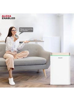 Honeywell Air Purifier for Home, 7-Stage Filtration, Covers 93.6m², Anti-Bacterial, H13 HEPA Filter, with WIFI & Alexa Removes 99.99% of Pollutants - Air Touch U2 HC000024/AP/U2/UK White and Gold  - Image 5