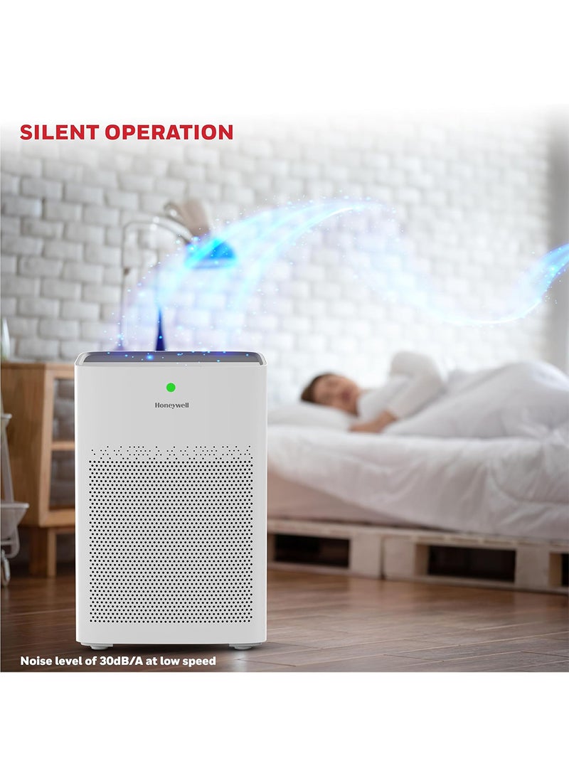 Honeywell - Air Purifier For Home, 4 Stage Filtration, Covers 64 m², H13 HEPA Filter, Activated Carbon, Removes 99.99% Pollutants – Air touch P1 HC000021/AP/P1/UK White - Image 1