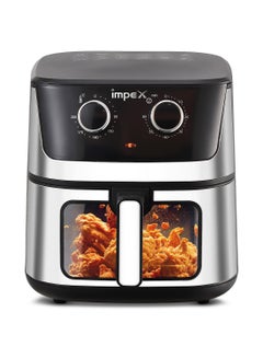 Mechanical Air Fryer With Temperature Control & 60 mins Timer Overheat Protection 6.5 L 1650 W AF 4304 Black/Silver