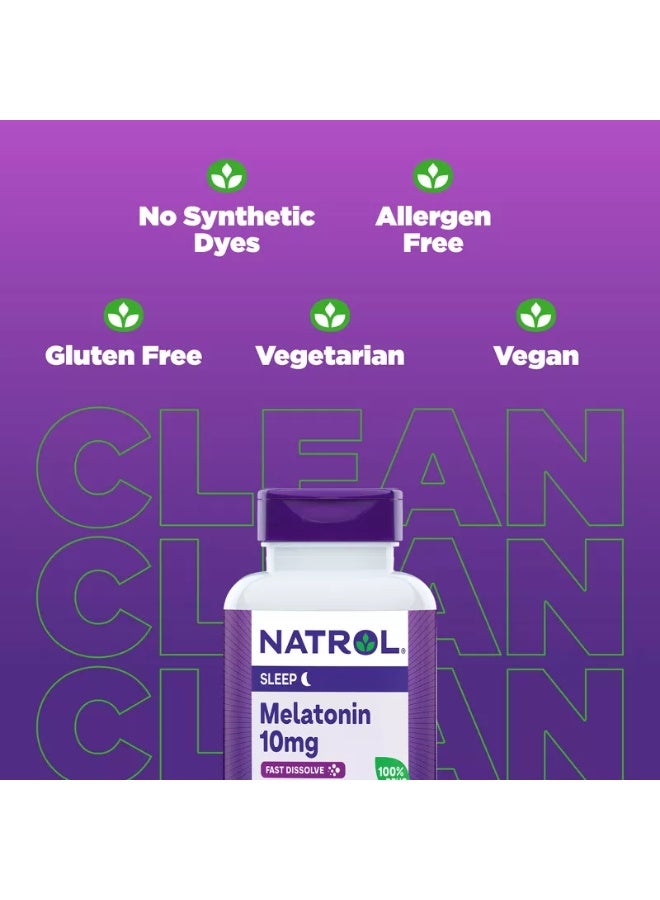 NATROL - Sleep Melatonin 10mg, Fast Dissolve 100 Tablets Packaging May Vary - Image 1