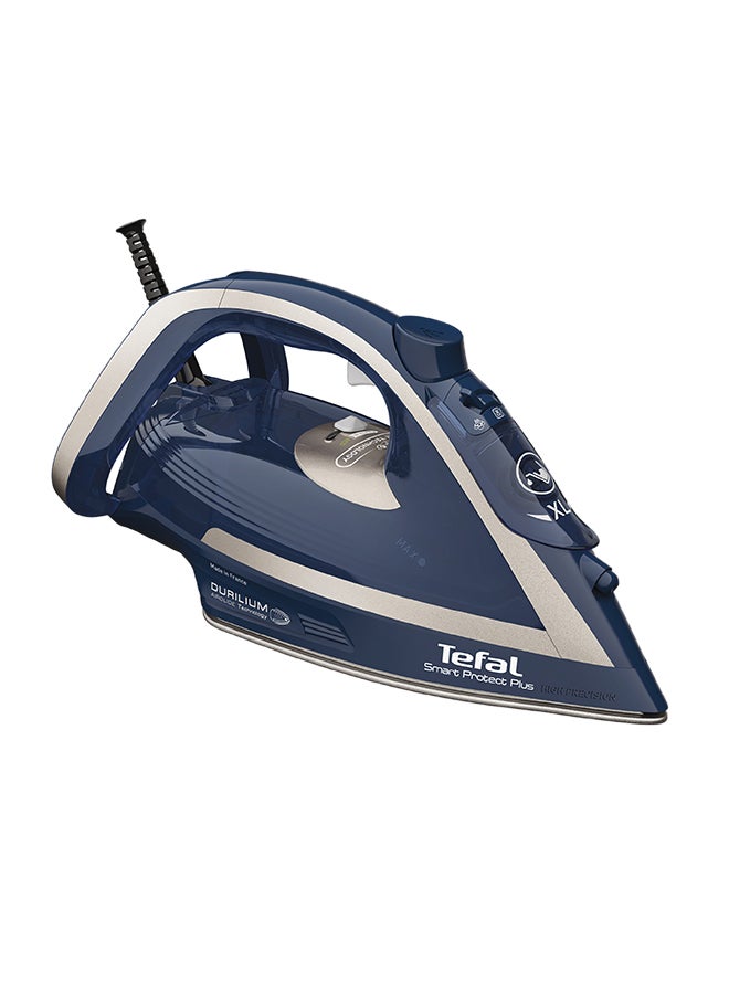 Tefal Steam Iron |Smart Protect+  Iron Steamer | Durilium Airglide Soleplate Technology | 270 ml 2800 W FV6872M0 Dress Blue / Silver Premium  - Image 1
