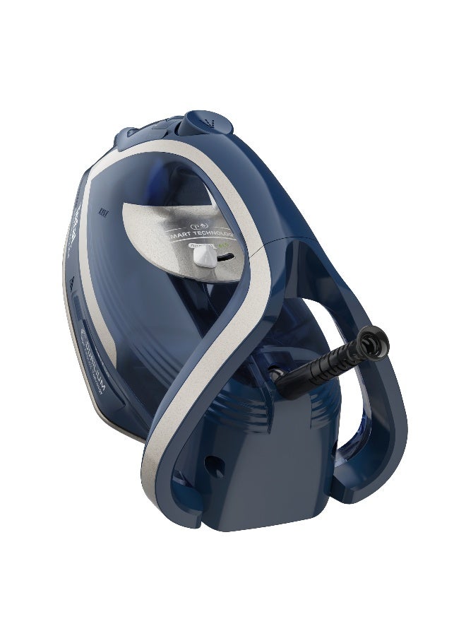 Tefal Steam Iron |Smart Protect+  Iron Steamer | Durilium Airglide Soleplate Technology | 270 ml 2800 W FV6872M0 Dress Blue / Silver Premium - Image 2