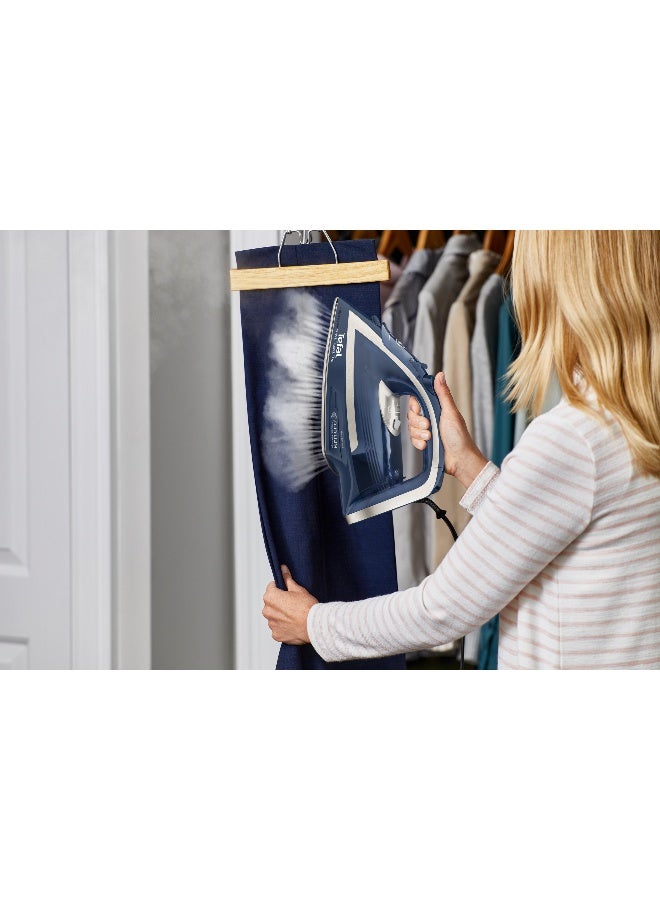 Tefal Steam Iron |Smart Protect+  Iron Steamer | Durilium Airglide Soleplate Technology | 270 ml 2800 W FV6872M0 Dress Blue / Silver Premium - Image 4