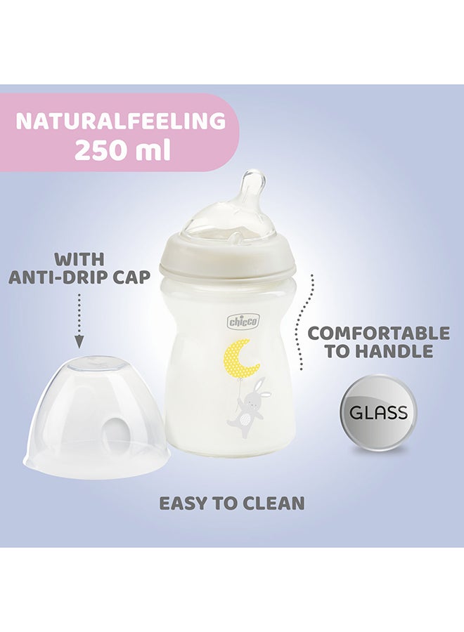 شيكو زجاجة NaturalFeeling زجاجية سعة 250 مل، تدفق بطيء من 0M+ سيليكون، محايدة  - Image 5