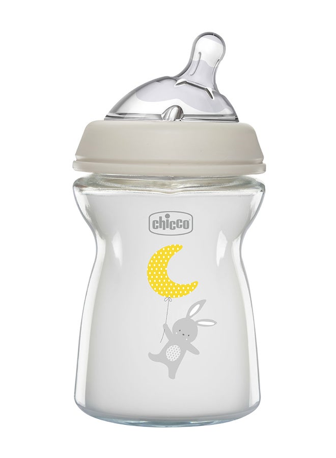 شيكو زجاجة NaturalFeeling زجاجية سعة 250 مل، تدفق بطيء من 0M+ سيليكون، محايدة - Image 1