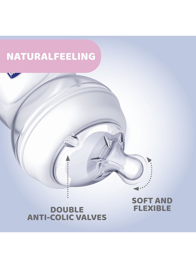 Chicco - NaturalFeeling Bottle 250Ml Medium Flow 2M+ Silicone, Neutral - Image 1