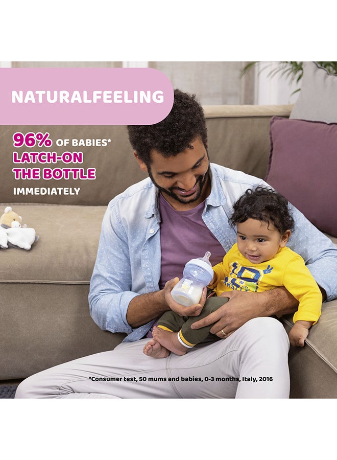 Chicco - NaturalFeeling Bottle 250Ml Medium Flow 2M+ Silicone, Neutral - Image 1