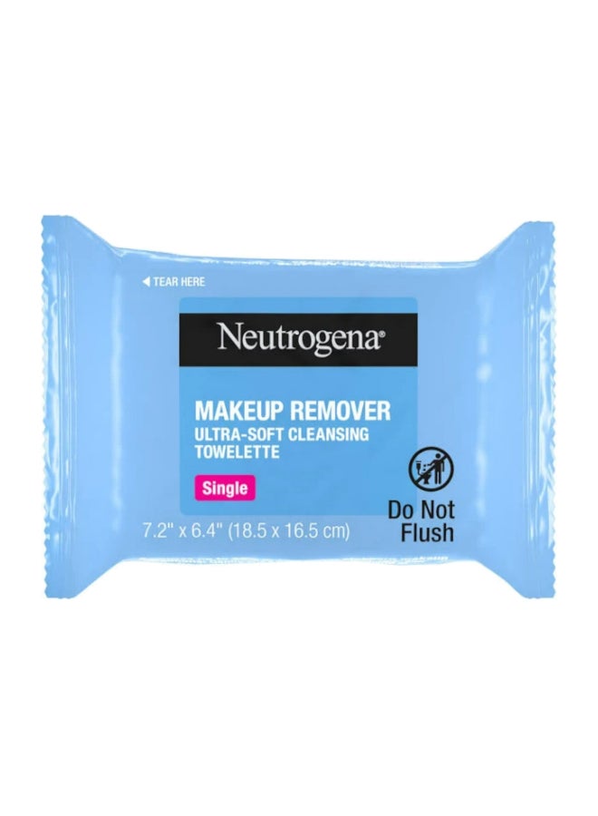 Neutrogena Makeup Remover Ultra-Soft Cleansing Towelettes, 20 Counts Blue 18.5x16.5cm  - Image 3