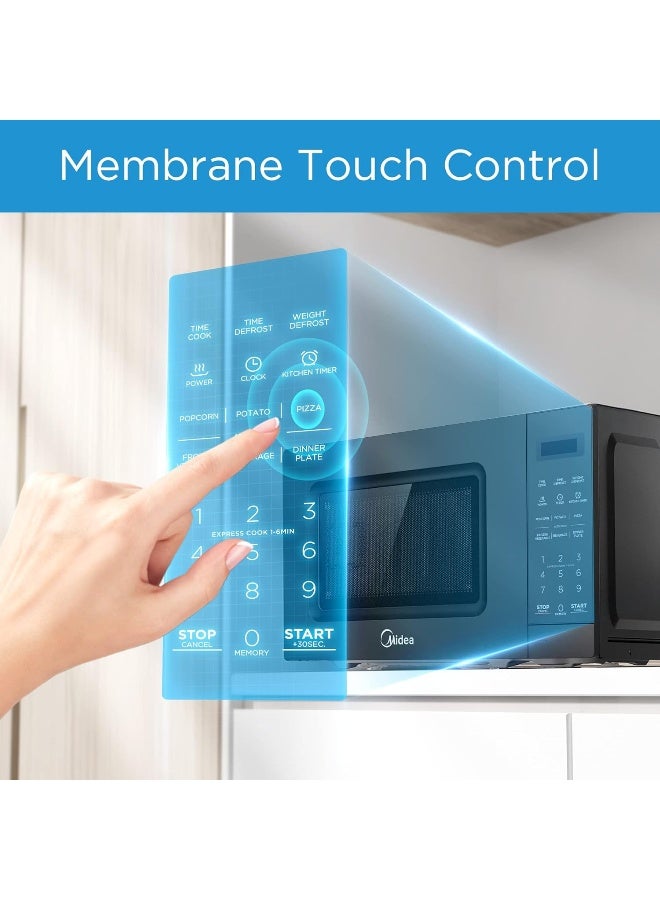 مديا فرن ميكروويف منفرد مع تحكم رقمي باللمس، قفل للأطفال، وظيفة الذاكرة، إزالة الجليد حسب الوزن أو الوقت، إعادة التسخين السريع، فتح الباب بالضغط على الزر، الأفضل للمنزل والمكتب - Image 3