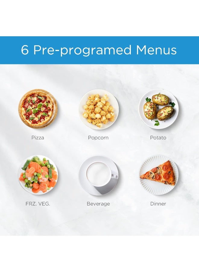 مديا فرن ميكروويف منفرد مع تحكم رقمي باللمس، قفل للأطفال، وظيفة الذاكرة، إزالة الجليد حسب الوزن أو الوقت، إعادة التسخين السريع، فتح الباب بالضغط على الزر، الأفضل للمنزل والمكتب - Image 4