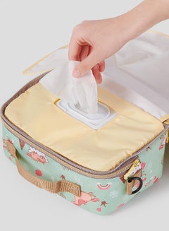 Sunveno Diaper Changing Clutch With Mat - Green dream  - Image 3