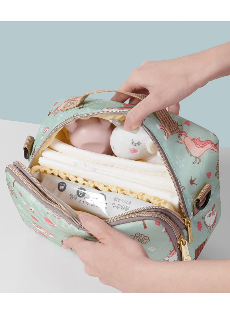 Sunveno Diaper Changing Clutch With Mat - Green dream  - Image 4