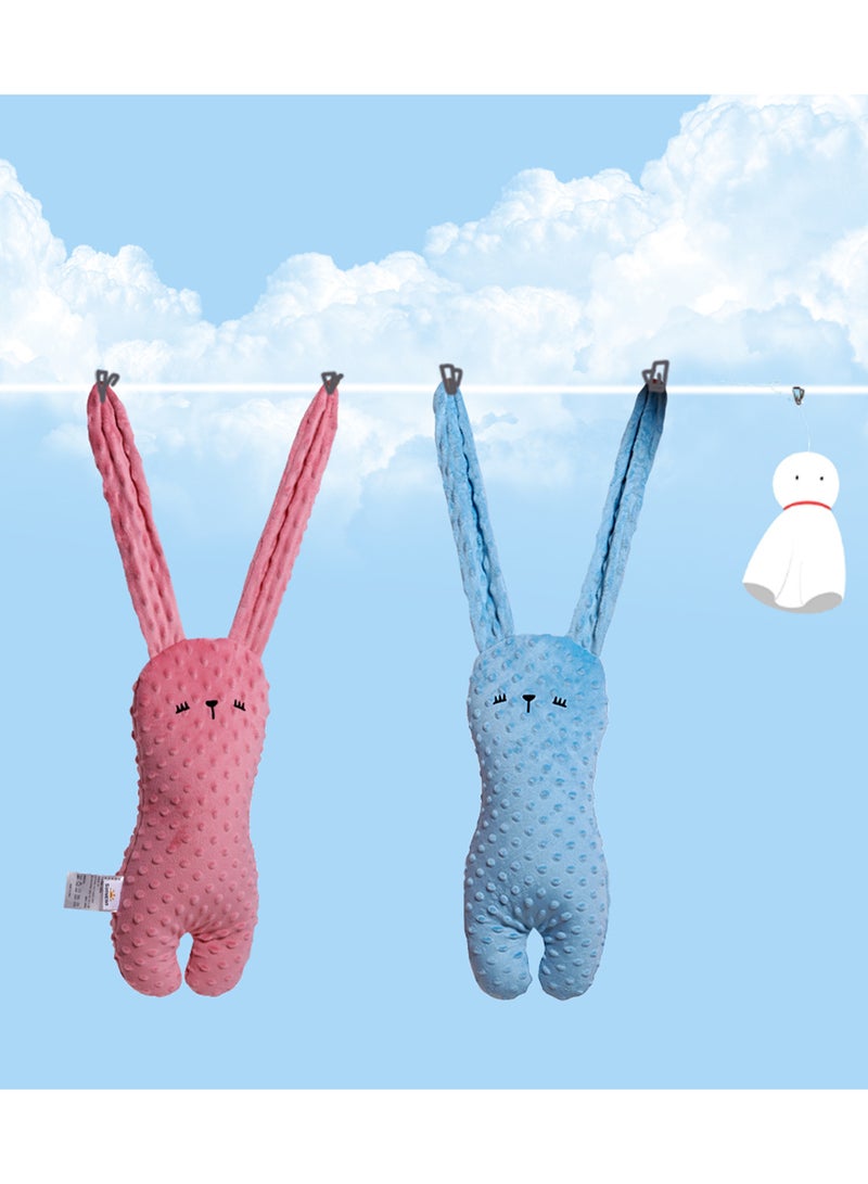 Sunveno - Baby Comforting Rabbit Pillow With High-quality Soft 3D Material - Pink - Image 1