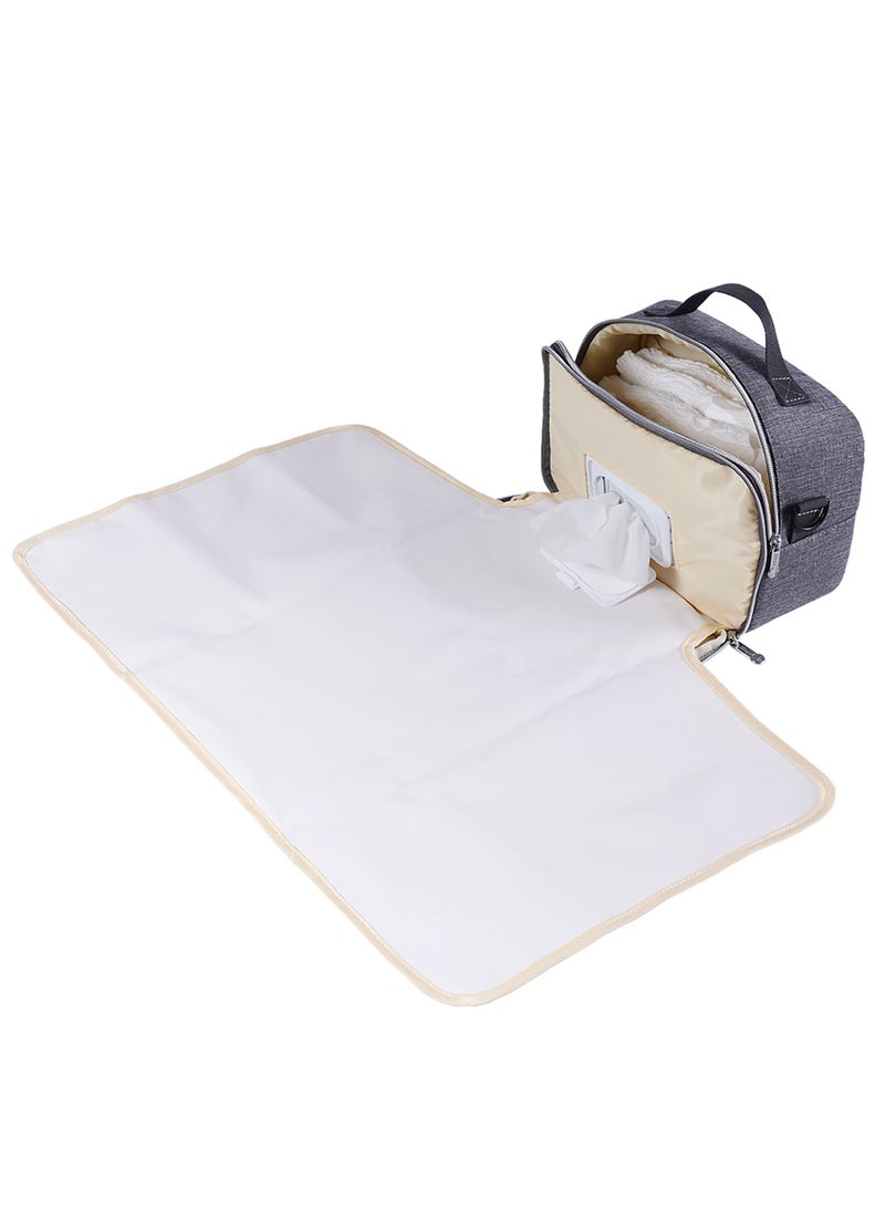 صنفينو حقيبة تغيير الحفاضات مع بساط- لون رمادي - Image 1