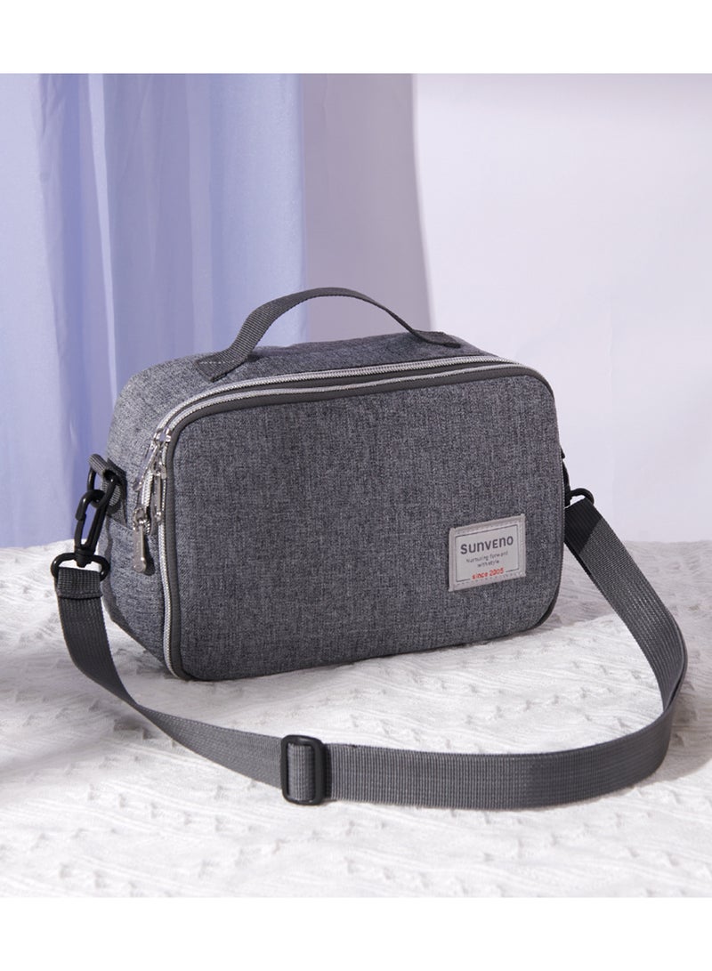 صنفينو حقيبة تغيير الحفاضات مع بساط- لون رمادي - Image 5