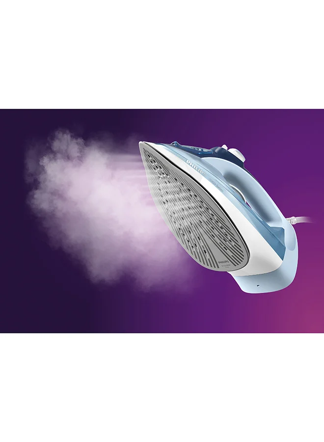 Philips 5000 Series Steam Iron - 180g Steam Boost, SteamGlide Plus 320 ml 2400 W DST5020/26 Blue/White