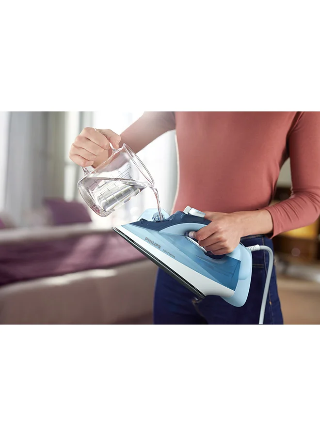 Philips 5000 Series Steam Iron - 180g Steam Boost, SteamGlide Plus 320 ml 2400 W DST5020/26 Blue/White