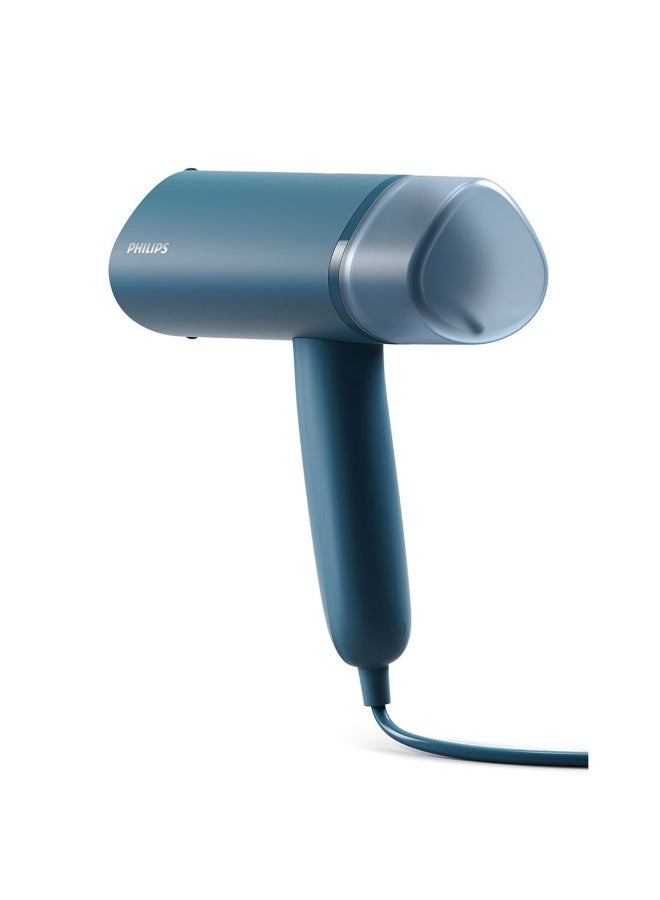 فيليبس جهاز كي بالبخار محمول باليد سلسلة 3000 - 20 جرام/دقيقة بخار مستمر، طول السلك 2 م، صغير الحجم وقابل للطي، 100 ml 1000 W STH3000/26 أزرق - Image 2