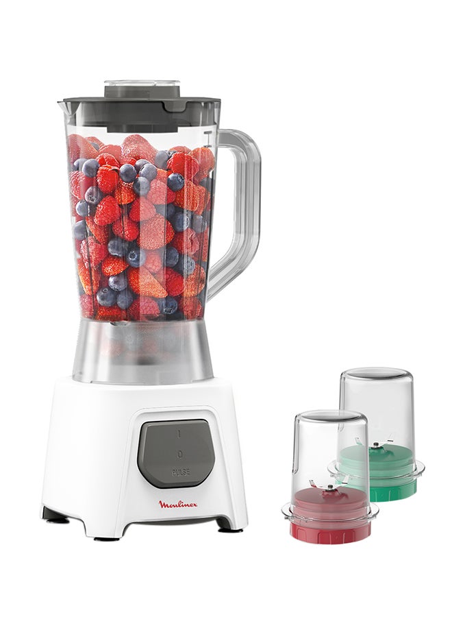 Blender | Blendeo+  Blender Smoothie Maker | Mixer | 2 Attachements | Ice Crush Technology | Duraforce Label | Durable Blending Performance | 1 Speed | Pulse Function | 2 Years Warranty 1.5 L 450 W LM2B3127 White / Gray - pnsku/N53329874A/45/_/1738743653/10022577-7a29-42cd-a46a-fb3cf8d33134