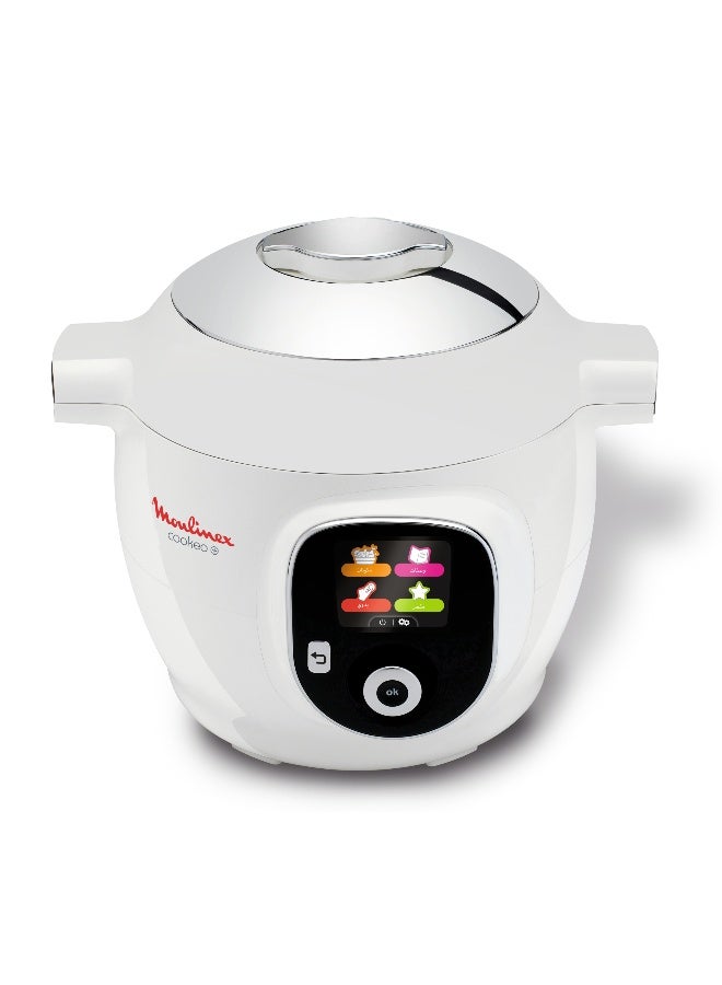 Moulinex Multicooker |  Cookeo+ 6L Electric Cooker |100 Built-In Recipes | Dedicated App |4 Guided-Menu Systems | Pressure Cooking | Steaming | Browning | Simmering | Slow Cooking | Reheating | 2 Years Warranty 6 L 1450 W CE851127 White - Image 2
