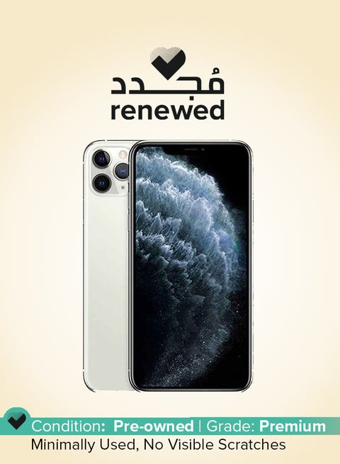 Renewed - iPhone 11 Pro Max 256GB Silver 4G With Facetime - USA Version