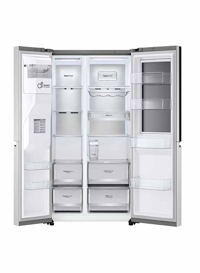 4-Door French Side by Side Refrigerator 14.5Cu.ft, 617 L Freezer 7.2Cu.ft, InstaView, Wifi, Water Dispenser, LS25HVLVLV Platinum Silver - pnsku/N53330042A/45/_/1705419049/cefc57f3-8efc-4977-88a7-ce1f01a8e133