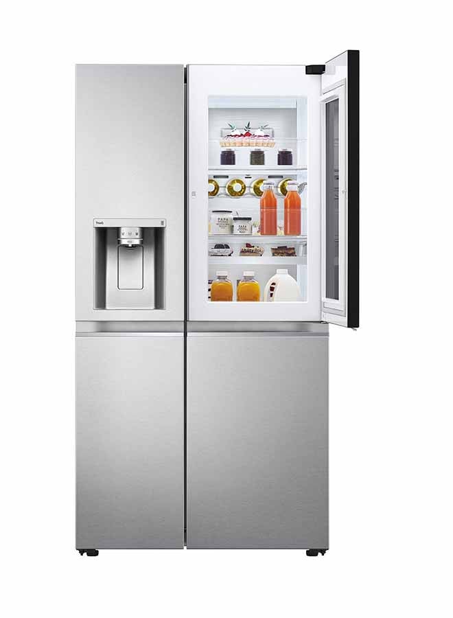 4-Door French Side by Side Refrigerator 14.5Cu.ft, 617 L Freezer 7.2Cu.ft, InstaView, Wifi, Water Dispenser, LS25HVLVLV Platinum Silver - pnsku/N53330042A/45/_/1705419051/c307aba3-e603-40b2-b0dc-c0ffbd4cb2e6