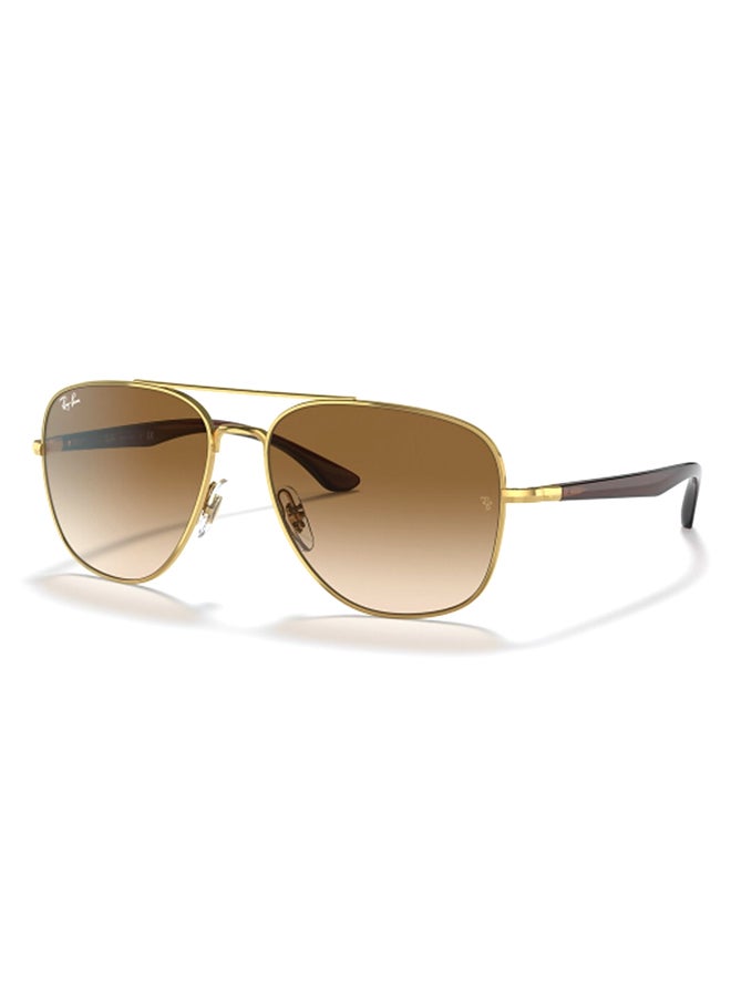 Ray-Ban Unisex UV Protection Square Shape Metal Sunglasses RB3683 001/51 56-15 - Lens Size: 56 Mm - Polished Gold - Image 1