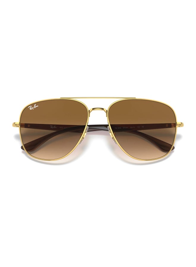 Ray-Ban Unisex UV Protection Square Shape Metal Sunglasses RB3683 001/51 56-15 - Lens Size: 56 Mm - Polished Gold - Image 5