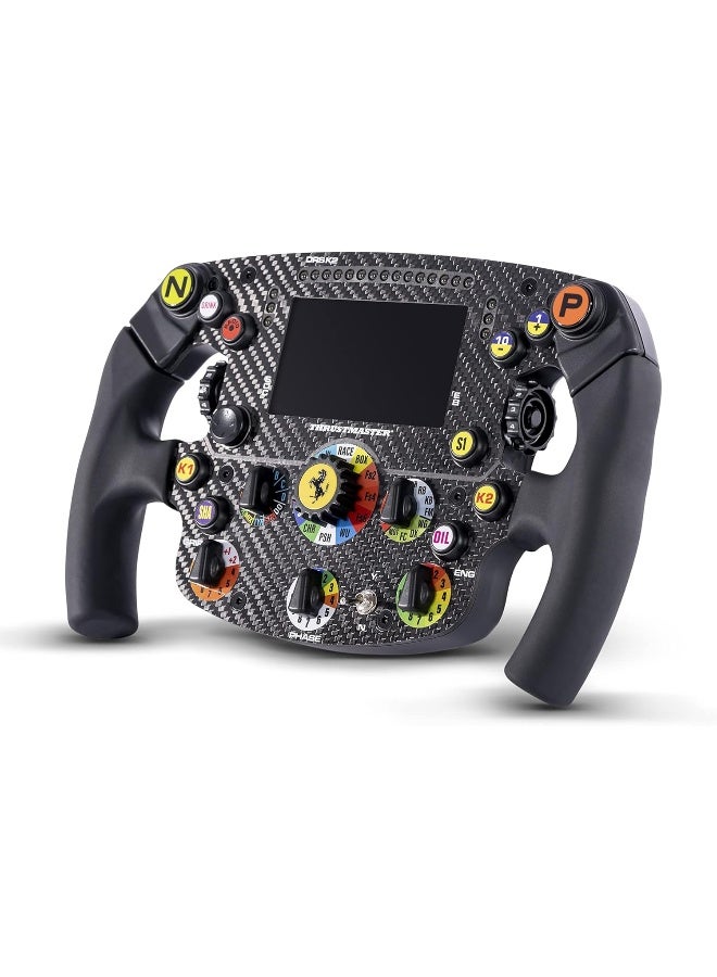THRUSTMASTER Formula Wheel Add-On Ferrari SF1000 Edition, Replica Wheel, PC, PS4, PS5, Xbox One and Series X|S, Display and LED Dash, 100 Percent Carbon Fiber Faceplate, Licensed by Ferrari - Image 1