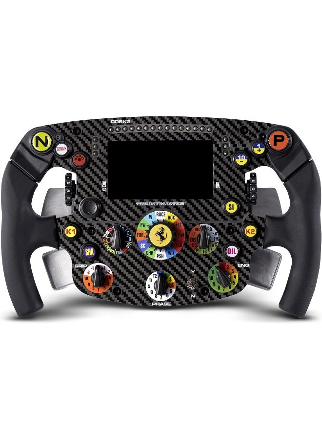 THRUSTMASTER Formula Wheel Add-On Ferrari SF1000 Edition, Replica Wheel, PC, PS4, PS5, Xbox One and Series X|S, Display and LED Dash, 100 Percent Carbon Fiber Faceplate, Licensed by Ferrari - Image 2