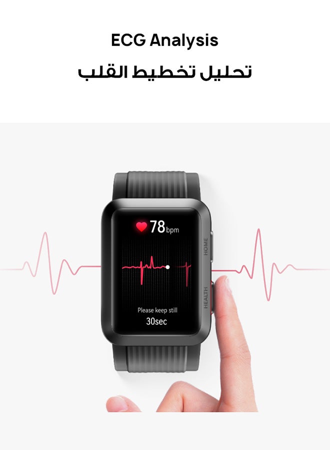 Watch D Smartwatch Tracker With Blood Pressure Heart Rate Sleep And SpO2 Monitor 24/7 Stress Monitoring Skin Detection 70+ Workout Modes Health Community 7 Days Battery Life Black - pnsku/N53330556A/45/_/1724980895/eb6e40a2-2dcf-425d-9600-39aa8dceb43e