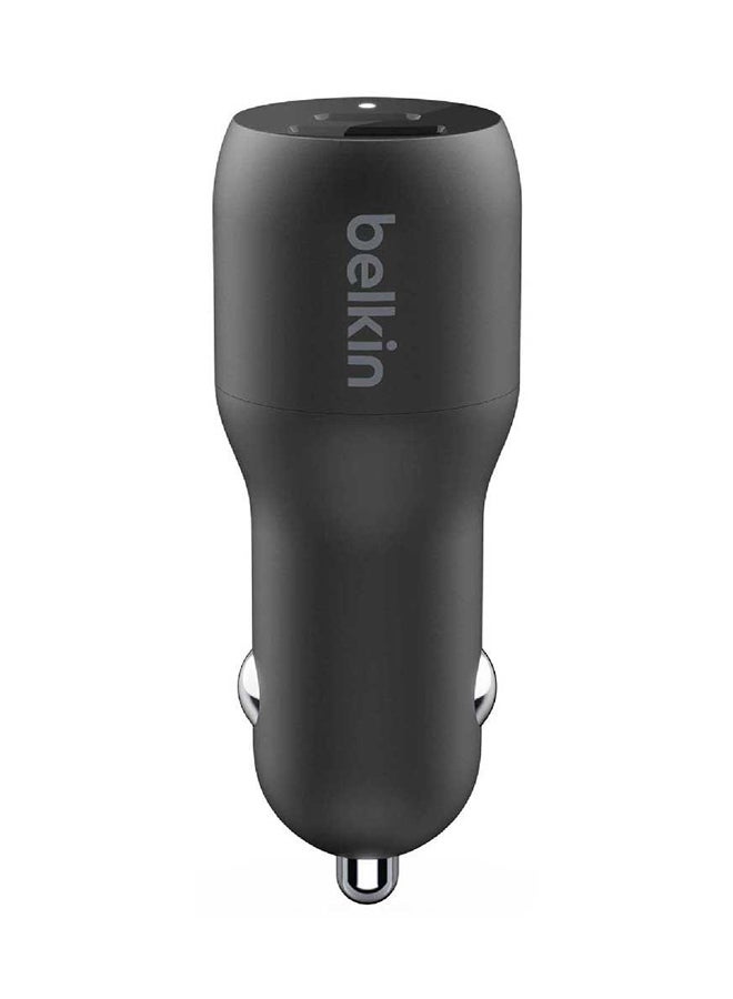 belkin 37W Dual Port Fast Car Charger, USB Type C 25W PPS Port and USB A 12W Port for Galaxy S22, Ultra, 5G, Plus, Note 20, iPhone 14/14 Plus, 13, 12, Pro, Max, Mini and More Black - Image 2