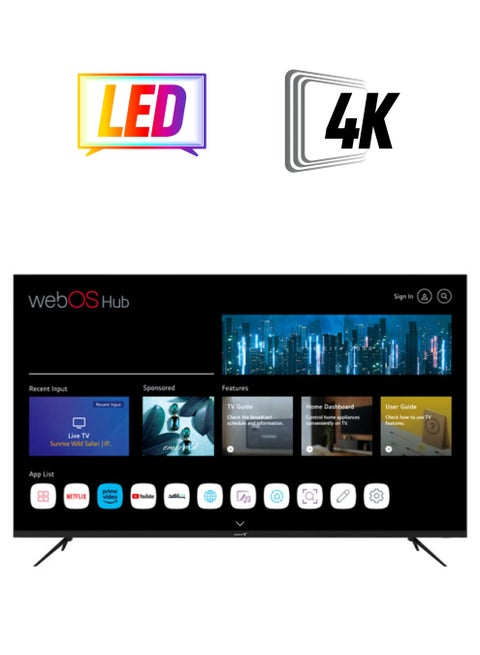 65 Inch 4K UHD Powered By LG WebOS Edgeless TV With Magic Remote Dolby Audio And Wall Mount In The Box E65ELWO1100 E65ELWO1100 Black