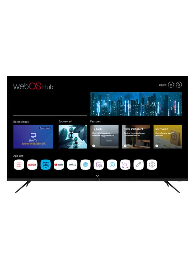 VIDEOCON 65 Inch 4K UHD Powered By LG WebOS Edgeless TV With Magic Remote Dolby Audio And Wall Mount In The Box E65ELWO1100 E65ELWO1100 Black - Image 1