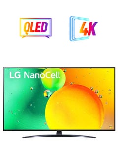 LG 75 Inch TV 4K NANOCell Series 79 NANO Color a5 Gen5 4K Processor HDR10 Pro HGiG, 60HZ - 75NANO796QA Black  - Image 1