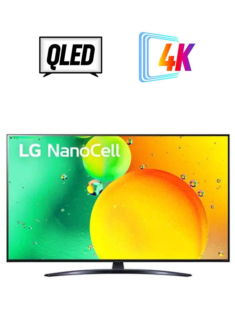 LG 75 Inch TV 4K NANOCell Series 79 NANO Color a5 Gen5 4K Processor HDR10 Pro HGiG, 60HZ - 75NANO796QA Black - Image 1