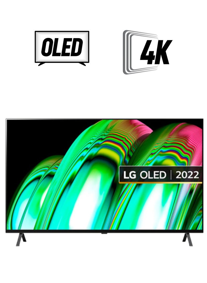 إل جي تلفزيون 4K OLED مقاس 55 بوصة من الفئة A2 ومعالج A7 Gen5 4K وHGIG وDolby Vision وDolby Atmos OLED55A26LA أسود OLED55A26LA أسود  - Image 1