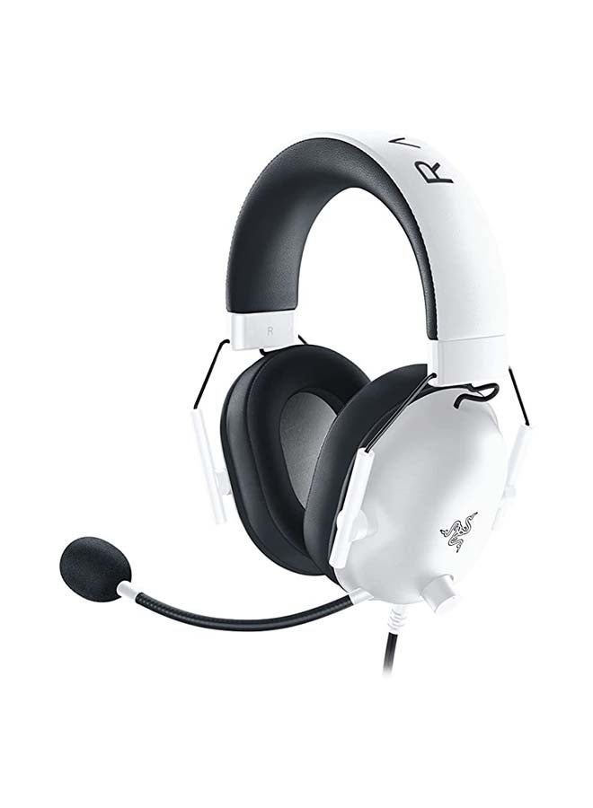 RAZER BlackShark V2 X Wired Esports Gaming Headset, 7.1 Surround Sound, 50mm Drivers, 240g Lightweight Build, Noise Cancelling Mic, Hybrid Memory Foam Cushions Comfort or PC, Mac, PS4, PS5, Nintendo Switch, Xbox One, Xbox Series X|S, Mobile, White | RZ04-03240700-R3M1 - Image 1