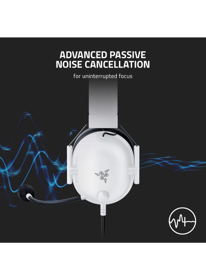 Razer BlackShark V2 X Wired Esports Gaming Headset, 7.1 Surround Sound, 50mm Drivers, 240g Lightweight Build, Noise Cancelling Mic, Hybrid Memory Foam Cushions Comfort or PC, Mac, PS4, PS5, Nintendo Switch, Xbox One, Xbox Series X|S, Mobile, White | RZ04-03240700-R3M1 - Image 5