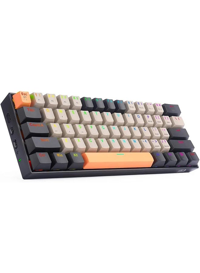 REDRAGON Redragon K530 DRACONIC RGB PRO 60% Wireless 2.4Ghz /Bluetooth/Wired 3-Mode 61 Keys Compact Mechanical Gaming Keyboard – Dust Proof Brown Switches (K530-OG&GY&BK-RGB-PRO)  - Image 3