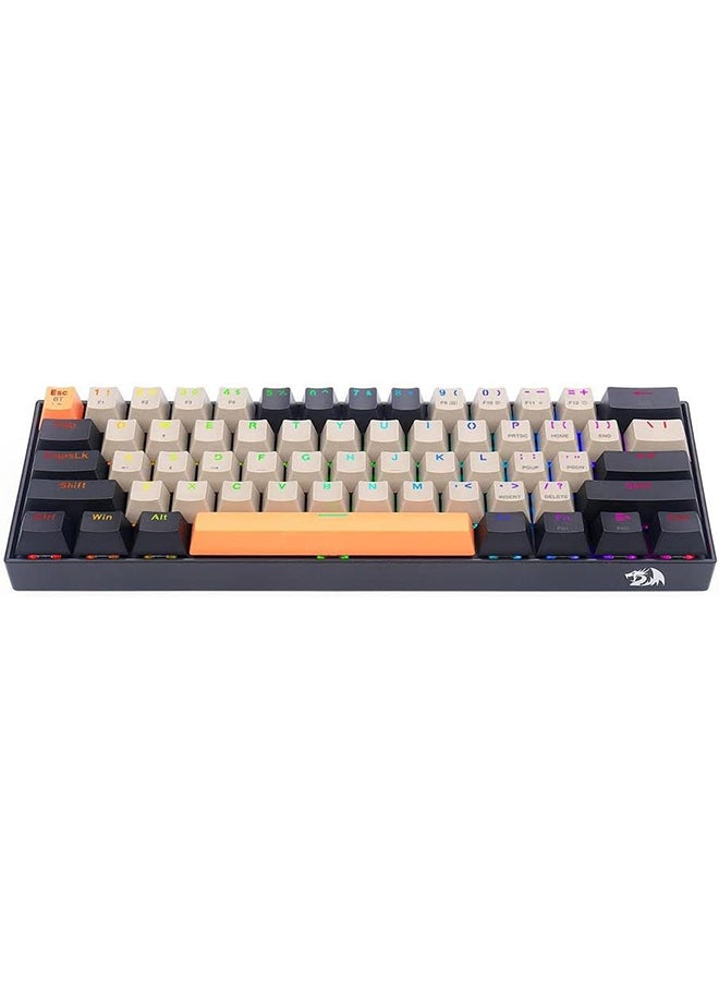 REDRAGON Redragon K530 DRACONIC RGB PRO 60% Wireless 2.4Ghz /Bluetooth/Wired 3-Mode 61 Keys Compact Mechanical Gaming Keyboard – Dust Proof Brown Switches (K530-OG&GY&BK-RGB-PRO)  - Image 5