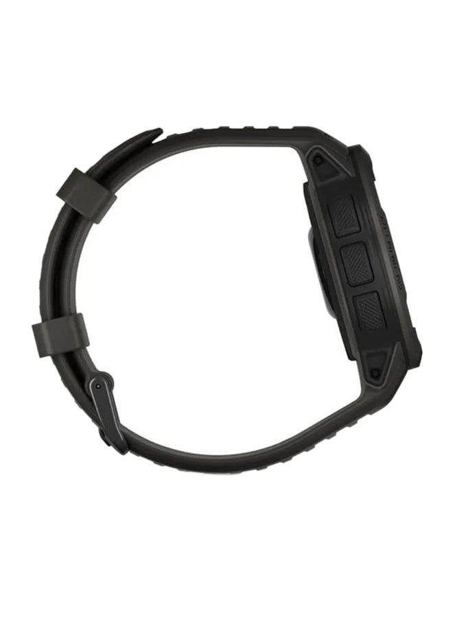 جارمين Instinct 2 - 45 ملم - عمر بطارية يصل إلى 28 يومًا - مقاوم للخدش، زجاج مقوى كيميائيًا، مراقب معدل ضربات القلب، تتبع الضغط، تمكين نظام تحديد المواقع القوي، إشعار ذكي، متوافق مع iOS وأندرويد غرافيتي - Image 3